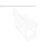High bench with footrest Coligny
