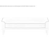 Bench upholstered with fabric Camoapa