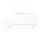 Upholstered velvet bench with backrest Vadeni