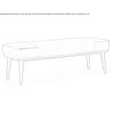 Upholstered leather bench Momence