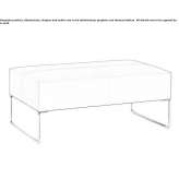 Bench upholstered with fabric Mineola