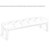 Bench upholstered with quilted leather Azagra