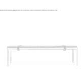 Bench made of steel and wood Potegowo