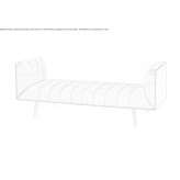 Bench upholstered with fabric Cerasolo