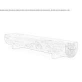 Cedar wood bench Baltanas