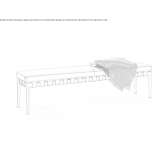 Upholstered bench made of tanned leather McLoud