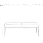 Upholstered leather bench Eunice