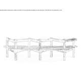 Briccola wood bench with backrest Tilques