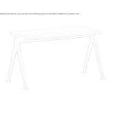 Bench made of steel and wood Schoten