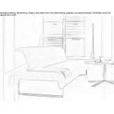 Bench upholstered with fabric Bavegem