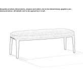 Bench upholstered with fabric Huitan