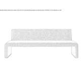 Fabric bench with backrest Frias