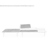 Modular bench with backrest Colugna
