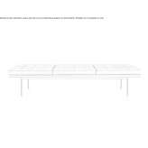 Upholstered leather bench Guaca