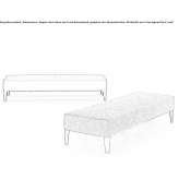 Bench upholstered with fabric Thiells