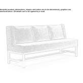 Bench with backrest upholstered in fabric Sekovici