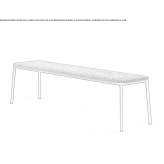 Upholstered steel bench Topojan