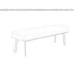 The bench is upholstered in tanned leather and textile material Mooncoin