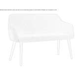 Fabric bench with backrest Cabras