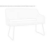 Fabric bench with backrest Lussac