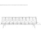 Fabric bench with backrest Camiri