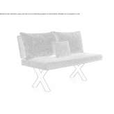 Fabric bench with backrest Angicos