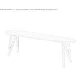 Solid wood bench Fermo