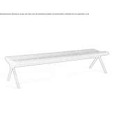 Solid wood bench Sartana