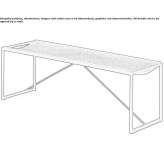 Painted metal bench Bobbio
