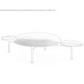 Round fabric pouffe Lazdynai