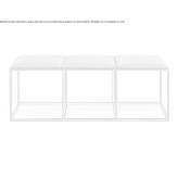 Steel bench with velvet seat Gema