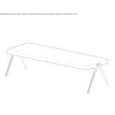 Upholstered leather bench Battle