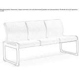 Ławka z tkaniny z oparciem Tariceni