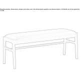Bench upholstered in vinyl leather Sumrall