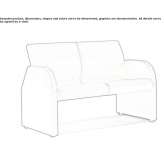 Fabric bench with backrest Tariceni