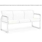 Ławka z tkaniny z oparciem Tariceni