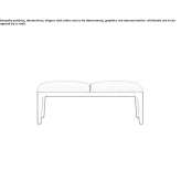 Bench upholstered with fabric Droue