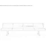Leather bench with backrest Dersida