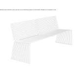 Metal bench with backrest Gianico