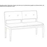 Upholstered leather bench Ahuille