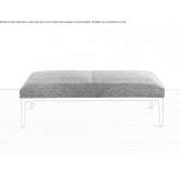 Bench upholstered with fabric Civita