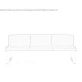 Leather bench with backrest Bardwell