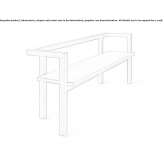 Oak bench with backrest Slough