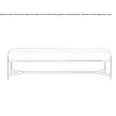 Bench upholstered with fabric Euxton