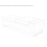 Upholstered leather bench Limavady