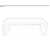 Upholstered nabuk bench Nuntasi