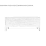 Bench upholstered with fabric Pianura