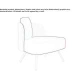 Fabric bench with backrest Lurano