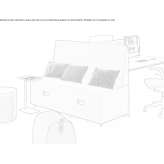 Bench with electrical sockets and backrest Prilep