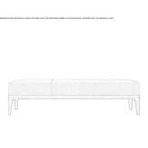Bench upholstered with fabric Tado